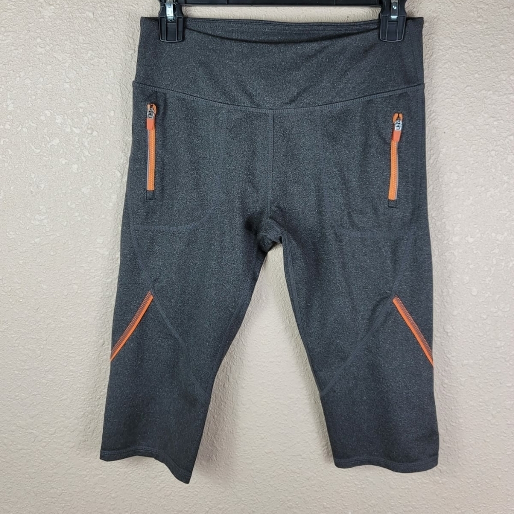 fabletics women leggings Sz S Gray With Orange